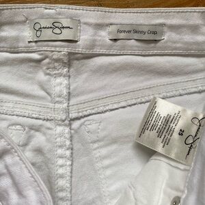 Jessica Simpson forever skinny crop jeans white stretchable in Size 25